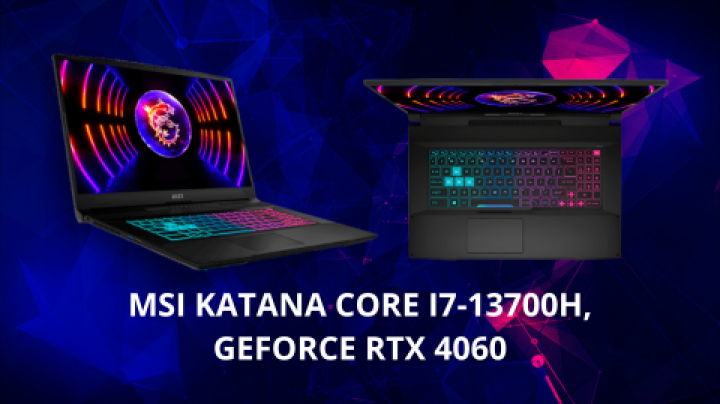 MSI KATANA CORE i7-13700H, RTX 4060 8GB, RAM 16GB, SSD 512GB